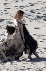 EMILIA CLARKE on the Set of a Photoshoot in Malibu 02/04/2016