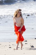 EMILIA CLARKE on the Set of a Photoshoot in Malibu 02/04/2016