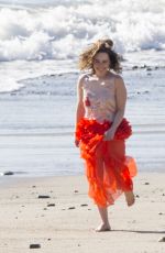 EMILIA CLARKE on the Set of a Photoshoot in Malibu 02/04/2016
