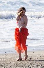 EMILIA CLARKE on the Set of a Photoshoot in Malibu 02/04/2016