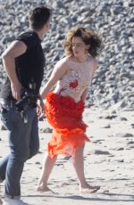 EMILIA CLARKE on the Set of a Photoshoot in Malibu 02/04/2016