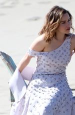 EMILIA CLARKE on the Set of a Photoshoot in Malibu 02/04/2016