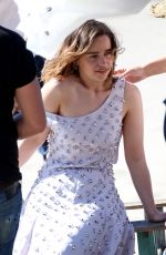 EMILIA CLARKE on the Set of a Photoshoot in Malibu 02/04/2016