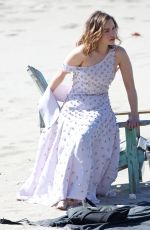 EMILIA CLARKE on the Set of a Photoshoot in Malibu 02/04/2016