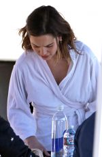 EMILIA CLARKE on the Set of a Photoshoot in Malibu 02/04/2016