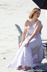 EMILIA CLARKE on the Set of a Photoshoot in Malibu 02/04/2016