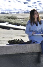 EMILY BLUNT at The Girl on the Train Set in New York 02/02/2015