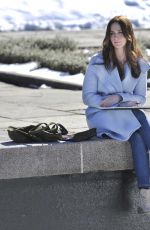 EMILY BLUNT at The Girl on the Train Set in New York 02/02/2015
