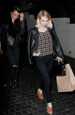 EMMA ROBERTS Leave Chateau Marmont in Los Angeles 02/20/2016