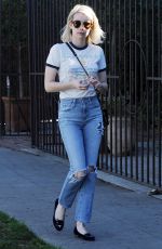 EMMA ROBERTS Out and About in Beverly Hills 02/09/2016