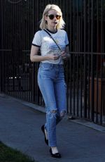 EMMA ROBERTS Out and About in Beverly Hills 02/09/2016