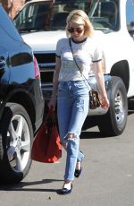 EMMA ROBERTS Out and About in Beverly Hills 02/09/2016