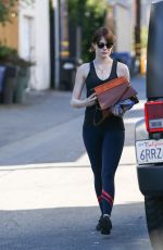 EMMA STONE Heading to a Gym in West Hollywood 02/08/2016