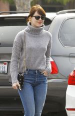 EMMA STONE in Jeans Out in Malibu 02/14/2016