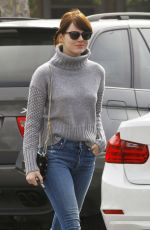 EMMA STONE in Jeans Out in Malibu 02/14/2016