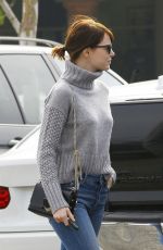 EMMA STONE in Jeans Out in Malibu 02/14/2016