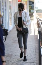 EMMA STONE in Leggings at Sushi Park in West Hollywood 02/25/2016