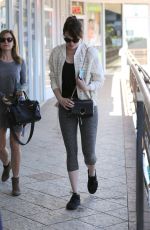 EMMA STONE in Leggings at Sushi Park in West Hollywood 02/25/2016