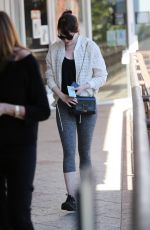 EMMA STONE in Leggings at Sushi Park in West Hollywood 02/25/2016
