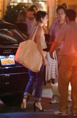 EMMA STONE Outside Sunset Towers Hotel in Los Angeles 02/26/2016