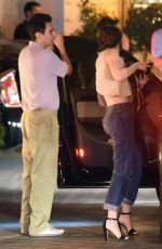 EMMA STONE Outside Sunset Towers Hotel in Los Angeles 02/26/2016