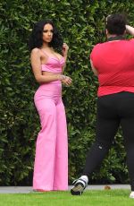 ERICA MENA on the Set of a Photoshoot in Beverly Hills 02/01/2016