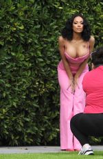 ERICA MENA on the Set of a Photoshoot in Beverly Hills 02/01/2016
