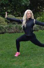 ERIKA JAYNE Working Out at a Park in Beverly Hills 02/05/2016