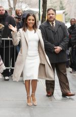 EVA LONGORIA Arrives at Huffpost Live Studio in New York 02/19/2016