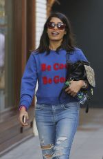 FREIDA PINTO in Ripped Jeans Out Shopping at The Grove in West Hollywood 02/22/2016
