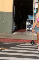 FRENCHY MORGAN Leaves a Store in Santa Monica 01/31/2016