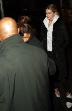 GIGI HADID Arrive to Dnner at La Esquina Corner Deli in New York 02/09/2016