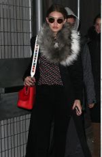 GIGI HADID Arrives at Diane Von Furstenberg Fall 2016 Fashion Show at NYFW 02/14/2016