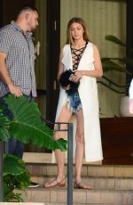 GIGI HADID at SI Sswimsuit 2016 Swim Beach in Miami 02/17/2016