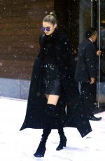 GIGI HADID Leaves Her Hotel in New York 02/15/2016