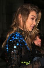 GIGI HADID Night Out in Milan 02/27/2016