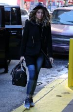 GIGI HADID Out and About in New York 02/13/2016