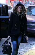 GIGI HADID Out and About in New York 02/13/2016