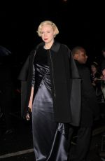 GWENDOLINE CHRISTIE Arrives at Charles Finch Pre-bafta Party in London 02/13/2016