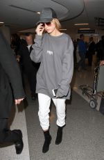 HAILEY BALDWIN at Los Angeles International Airport 02/19/2016