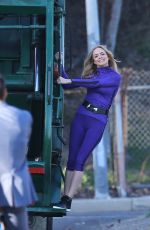 HEATHER GRAHAM on the Set of Angie Tribeca in Studio City 02/03/2016