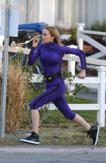 HEATHER GRAHAM on the Set of Angie Tribeca in Studio City 02/03/2016