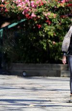 HELEN HUNT Walks Her Dog Out in Los Angeles 02/15/2016