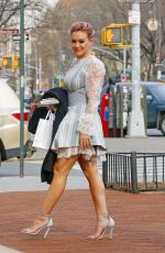 HILARY DUFF Arrives at Zimmermann Fashion Show in New York 02/12/2016