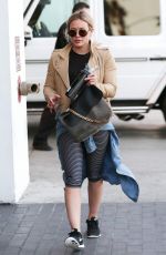 HILARY DUFF at a Gym in Los Angeles 02/19/2016