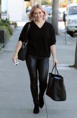 HILARY DUFF Heading to a Gym in Hollywood 01/31/2016