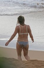 HILARY DUFF in Bikini at a Neach in Maui 02/10/2016