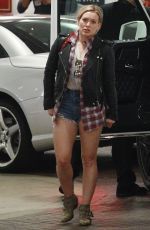 HILARY DUFF in Cutoffs Out in Los Angeles 02/20/2016