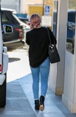 HILARY DUFF in Ripped Jeans Out in Beverly Hills 02/02/2016