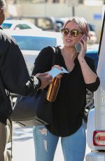 HILARY DUFF in Ripped Jeans Out in Beverly Hills 02/02/2016